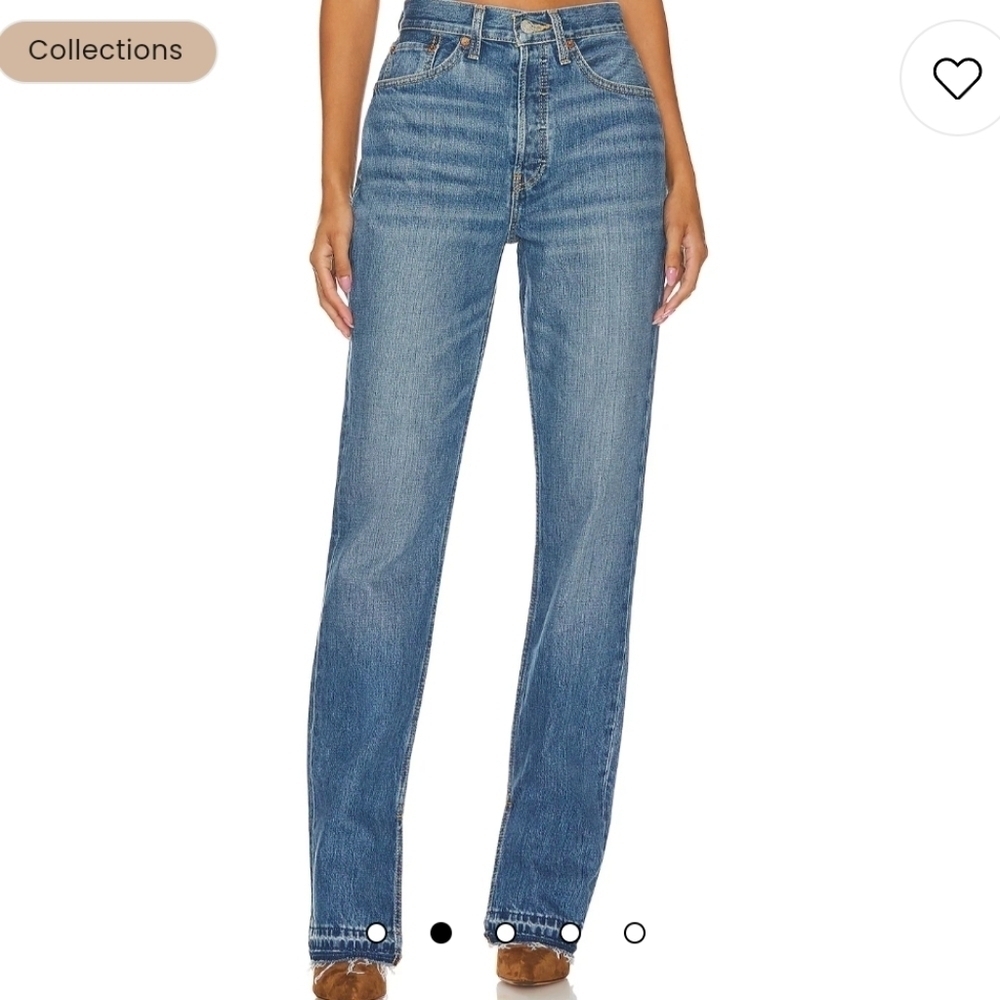 Re/Done 70s High Rise Skinny Boot Opal Indigo Denim Jeans Contemporary Sz 32